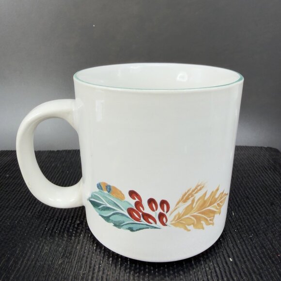 Newcor 1994 Cabin Berries Leaves Stoneware Ceramic Coffee Mug Cup Mugs Cups Set2 - Picture 8 of 11